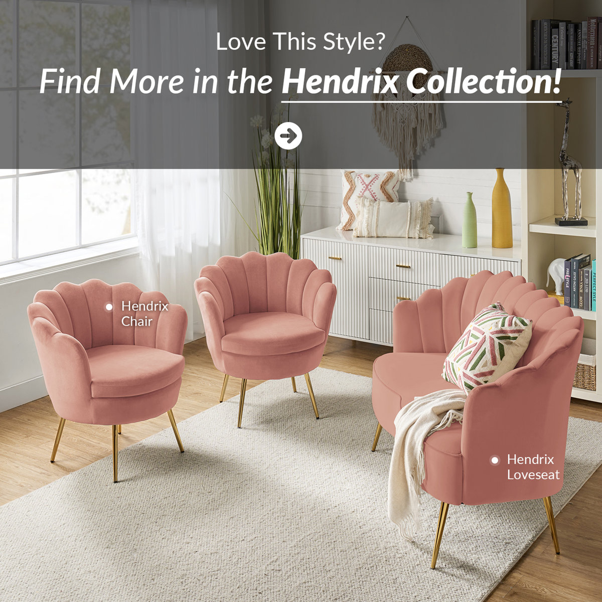 Hendrix Velvet Accent Chair